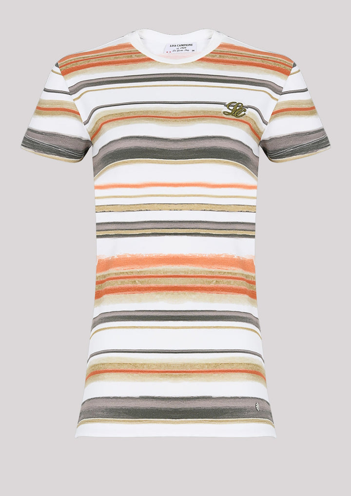 Classic striped t-shirt in safari colors