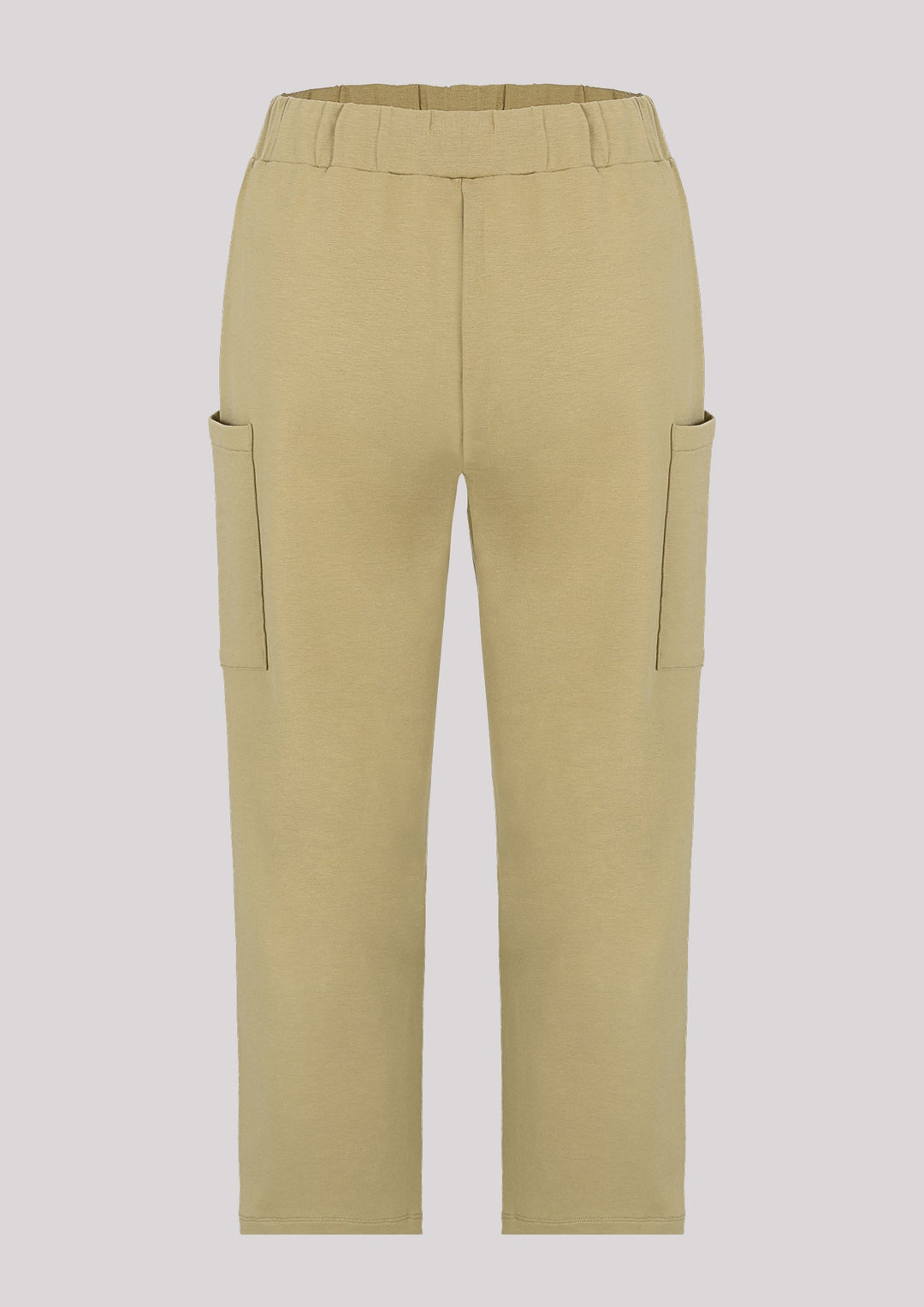 Green colored sweatpants with 7/8 legs