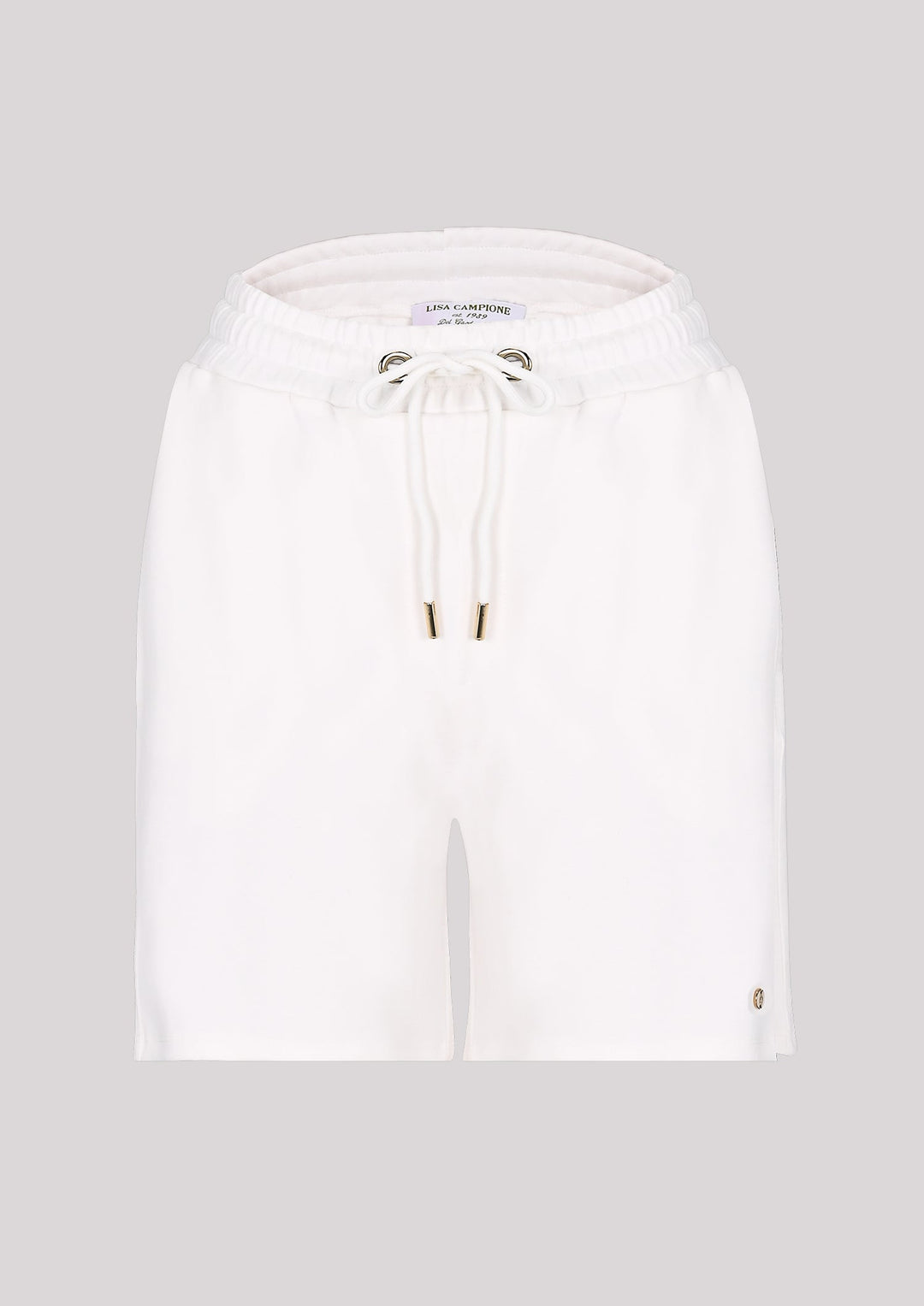 Klassieke shorts met elastische tailleband in ecrukleur