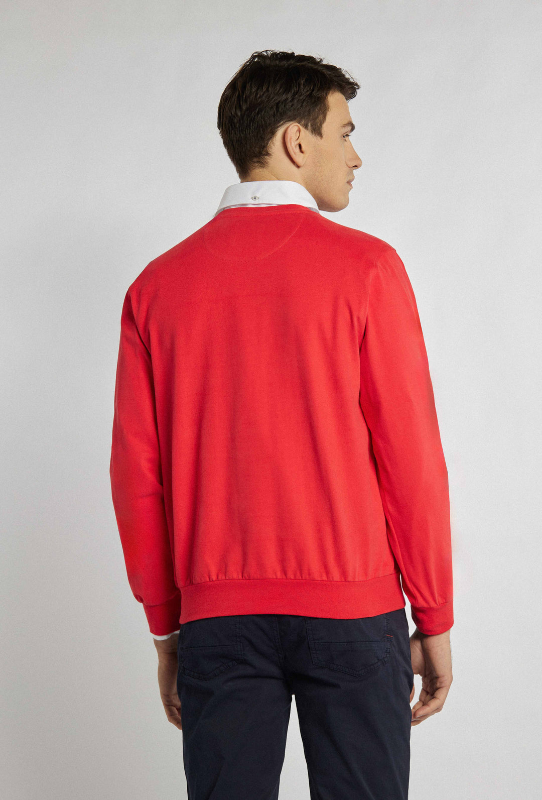 Red straight cut sweatshirt by Campione brand