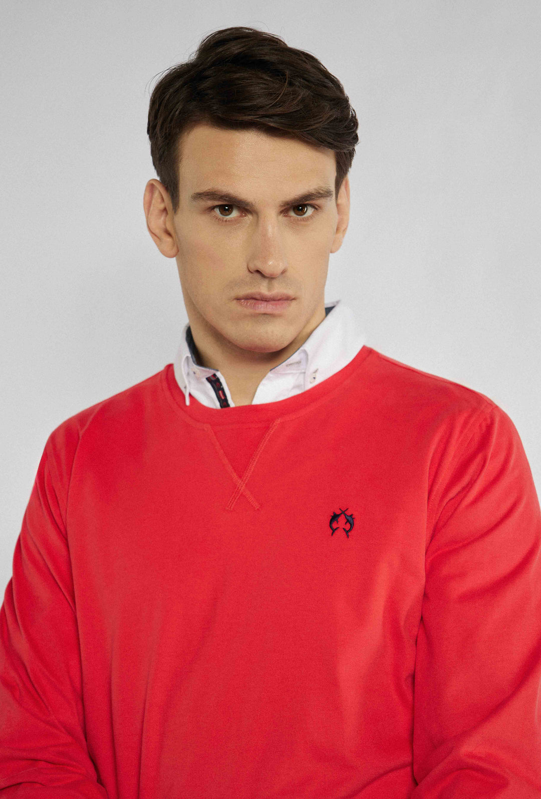 Red straight cut sweatshirt by Campione brand