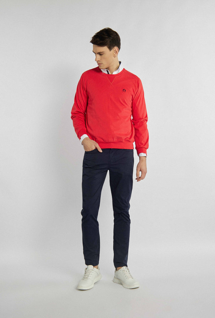 Red straight cut sweatshirt by Campione brand