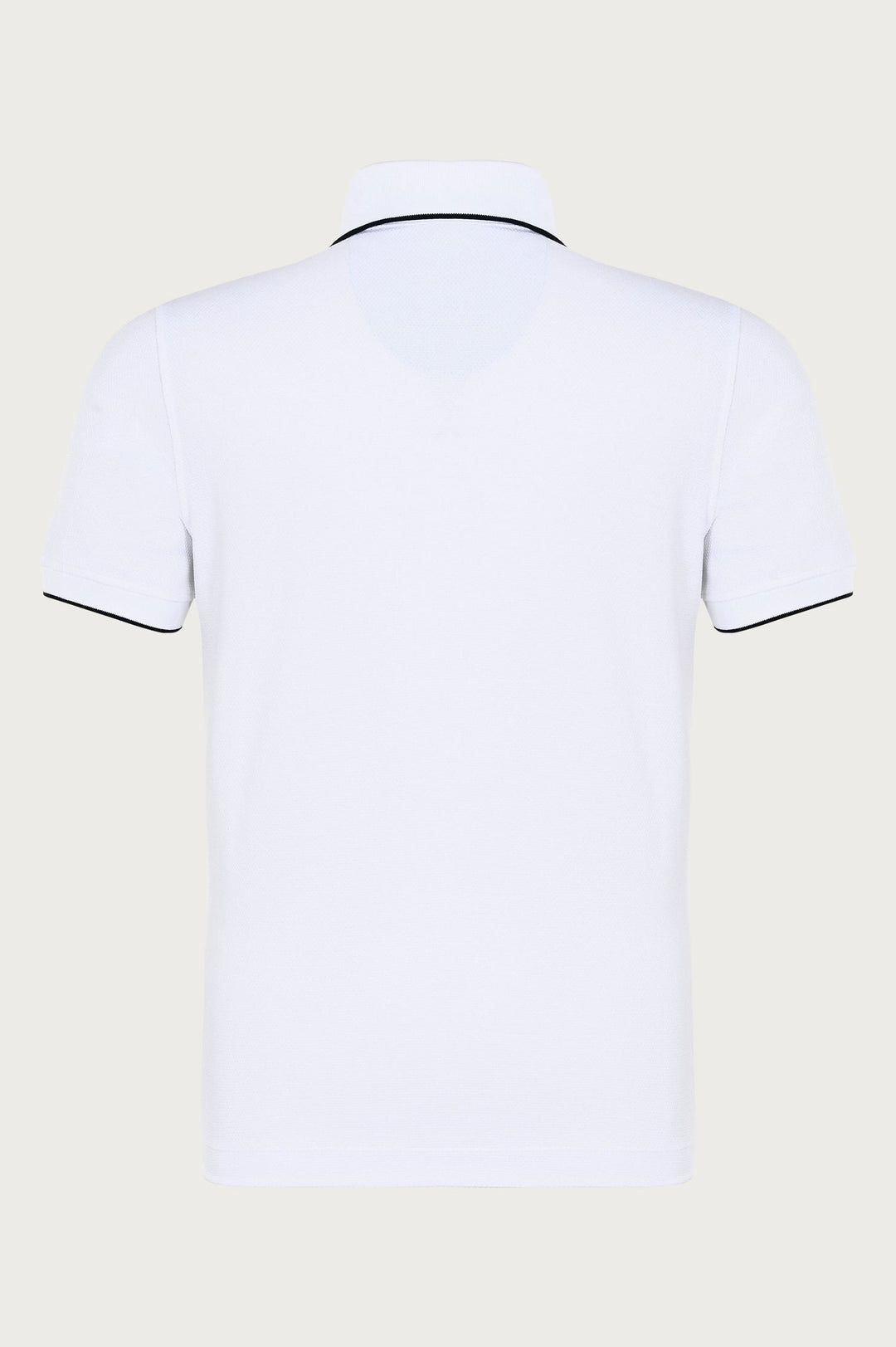 Witte klassieke fleece met contrasterende elementen
