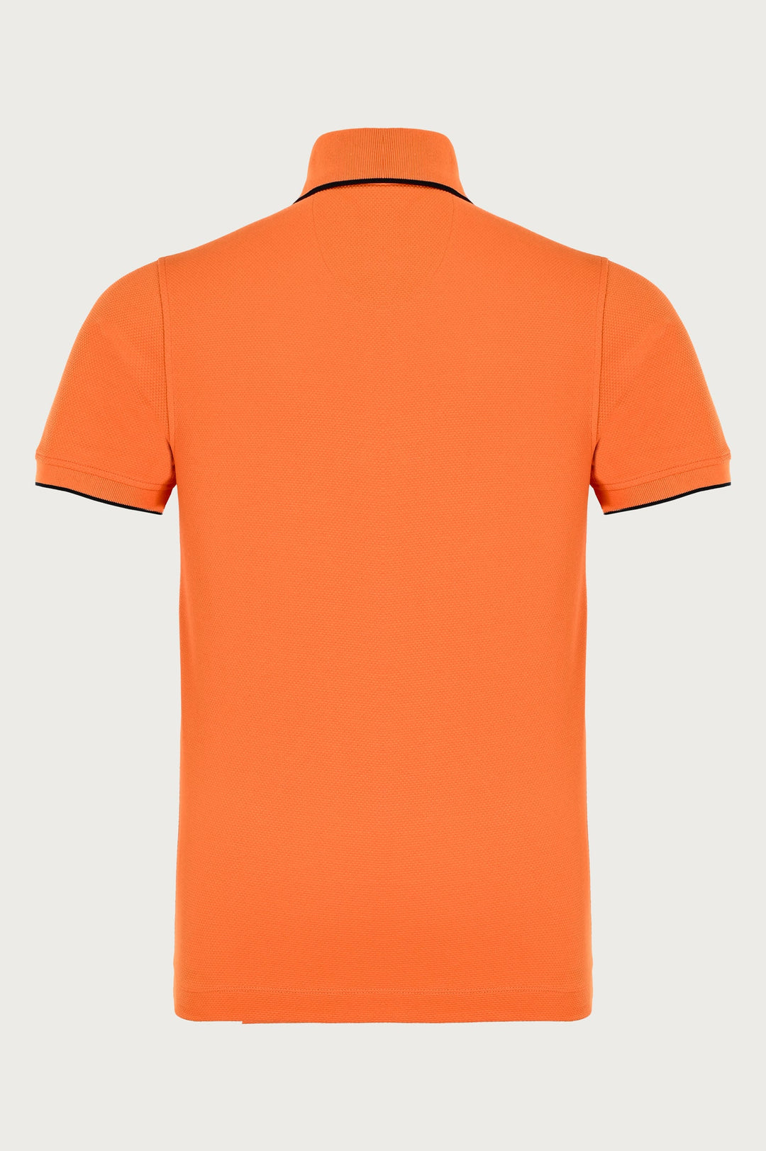 Orange polo with stylish trims