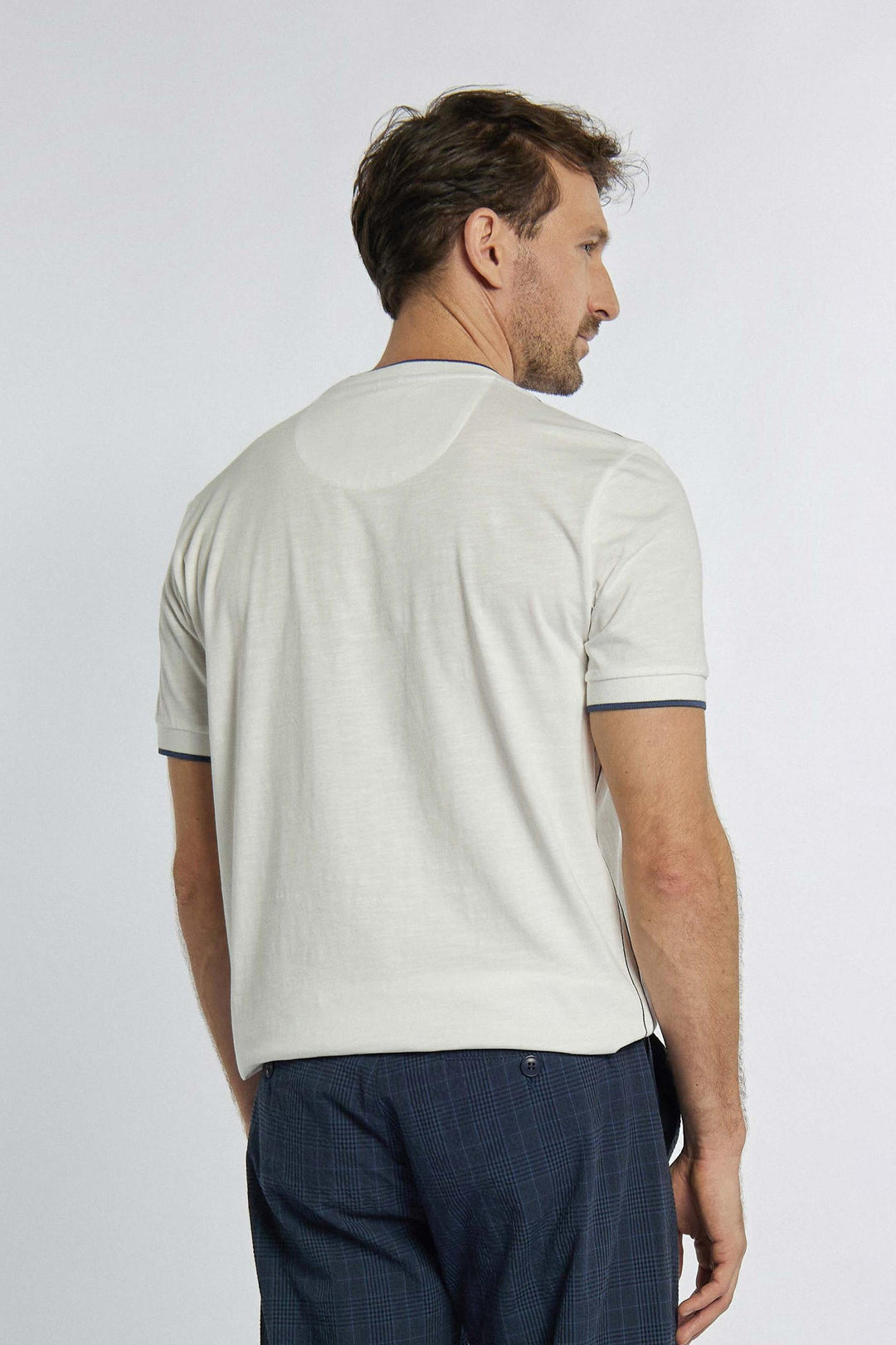 T-shirt in de kleur wit met nautische print