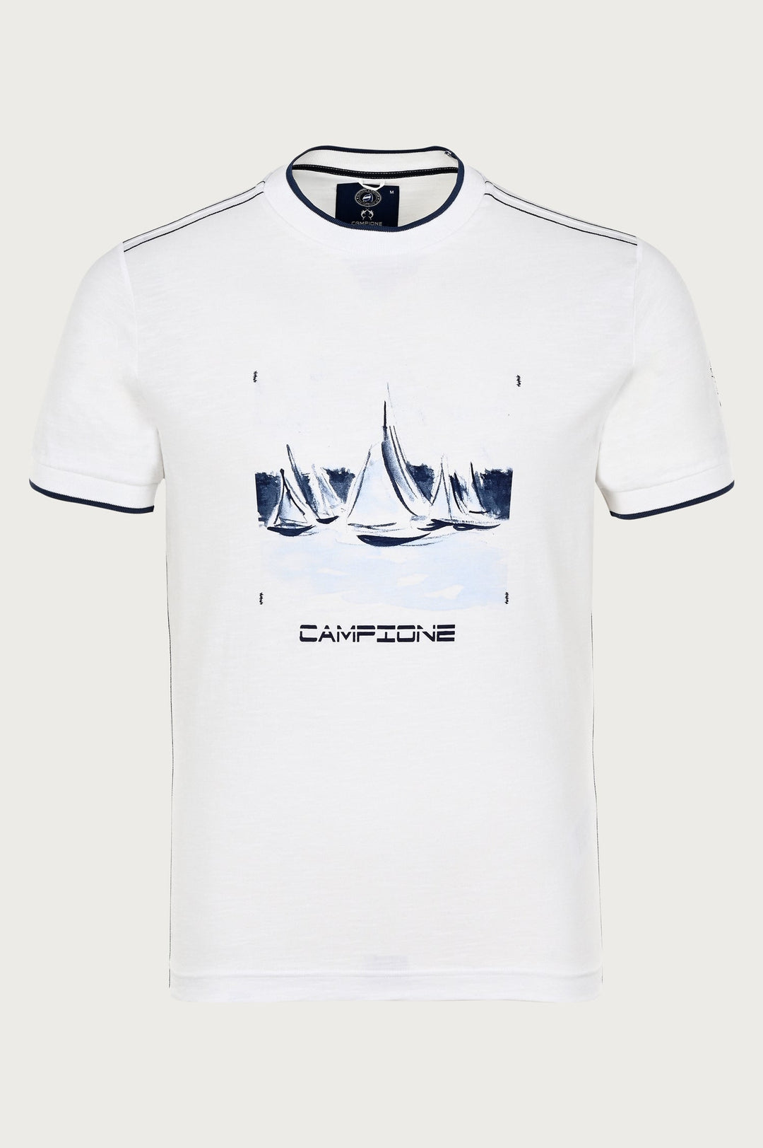T-shirt in de kleur wit met nautische print