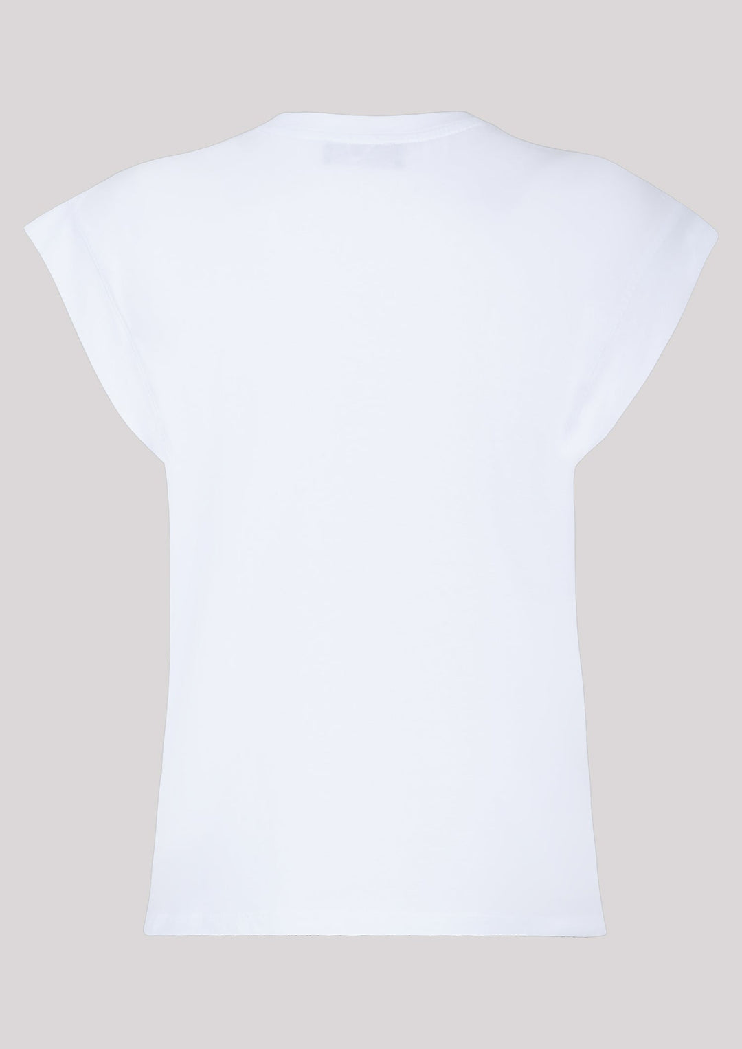 White t-shirt with contrasting red print
