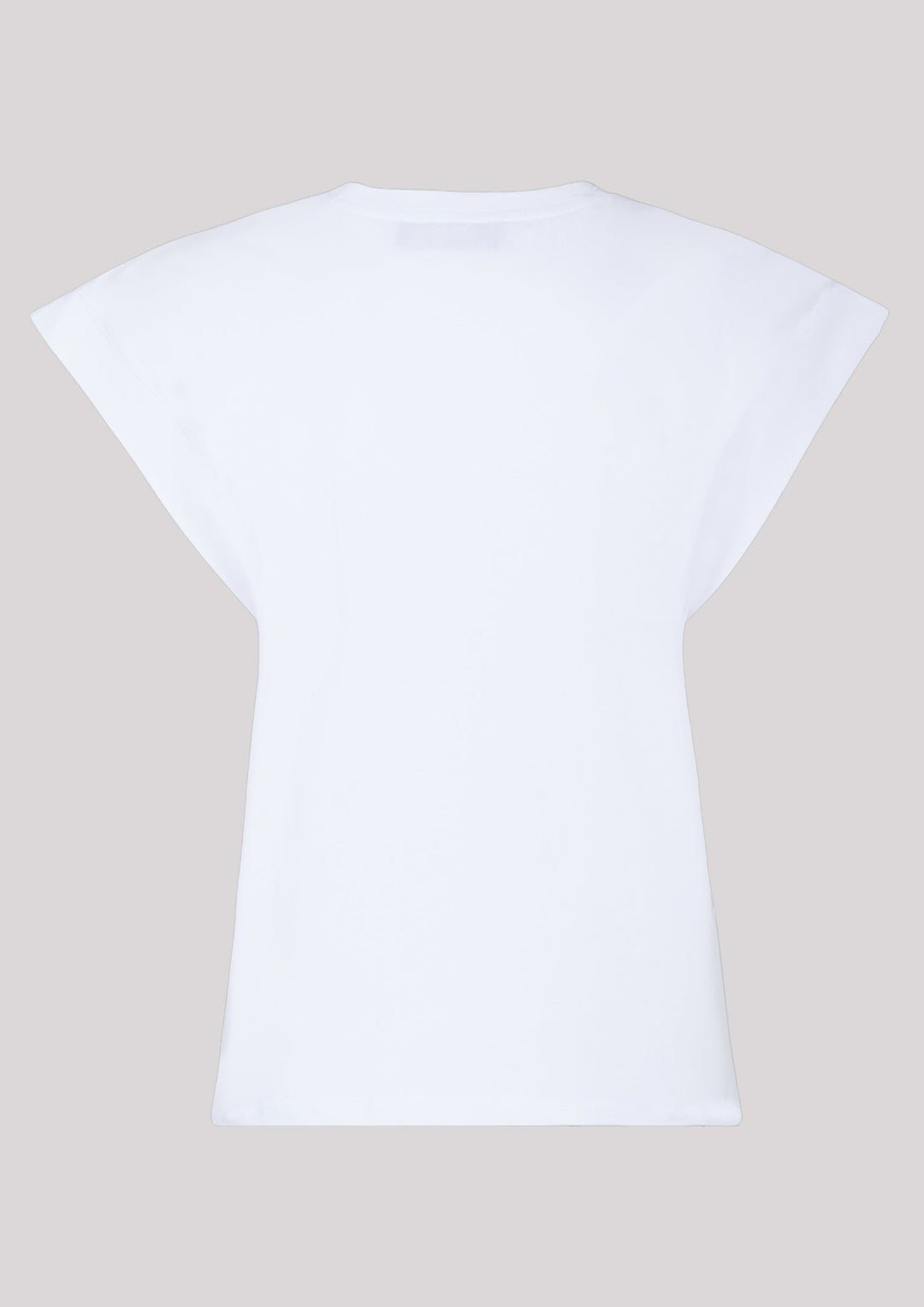 White t-shirt with contrasting marine-style print