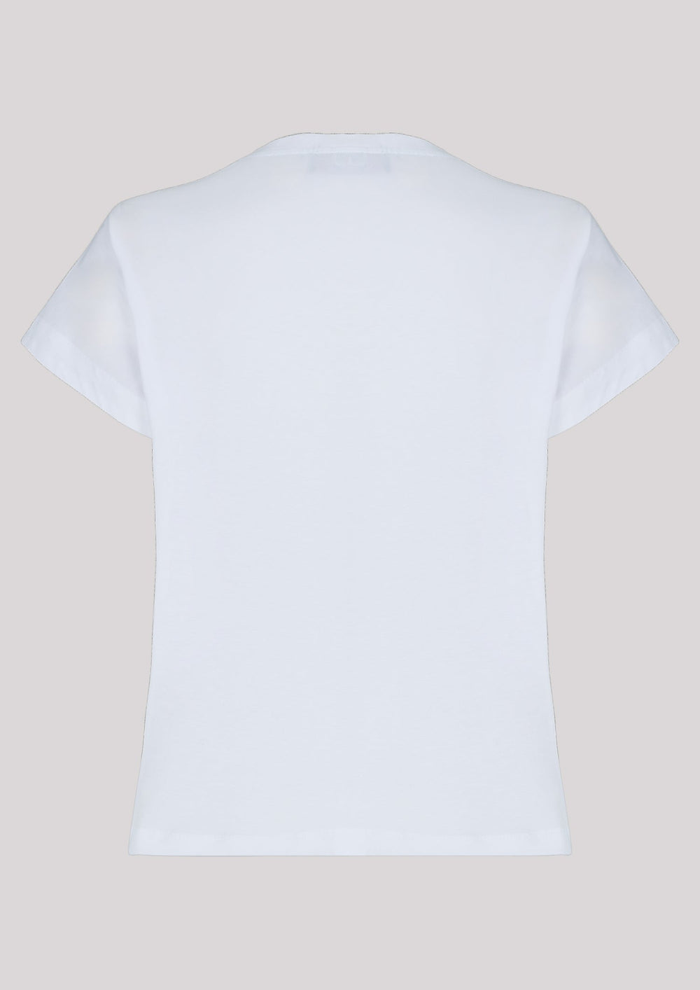 T-shirt in white color with piping and brand logo print