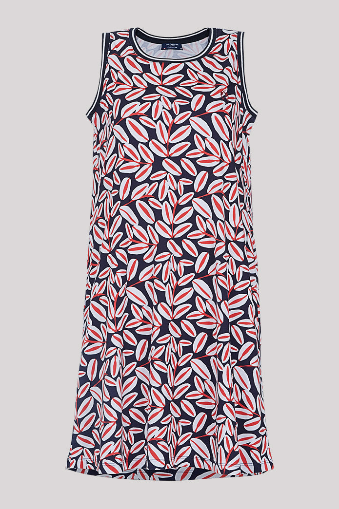 Robe d'été à larges bretelles avec motif floral
