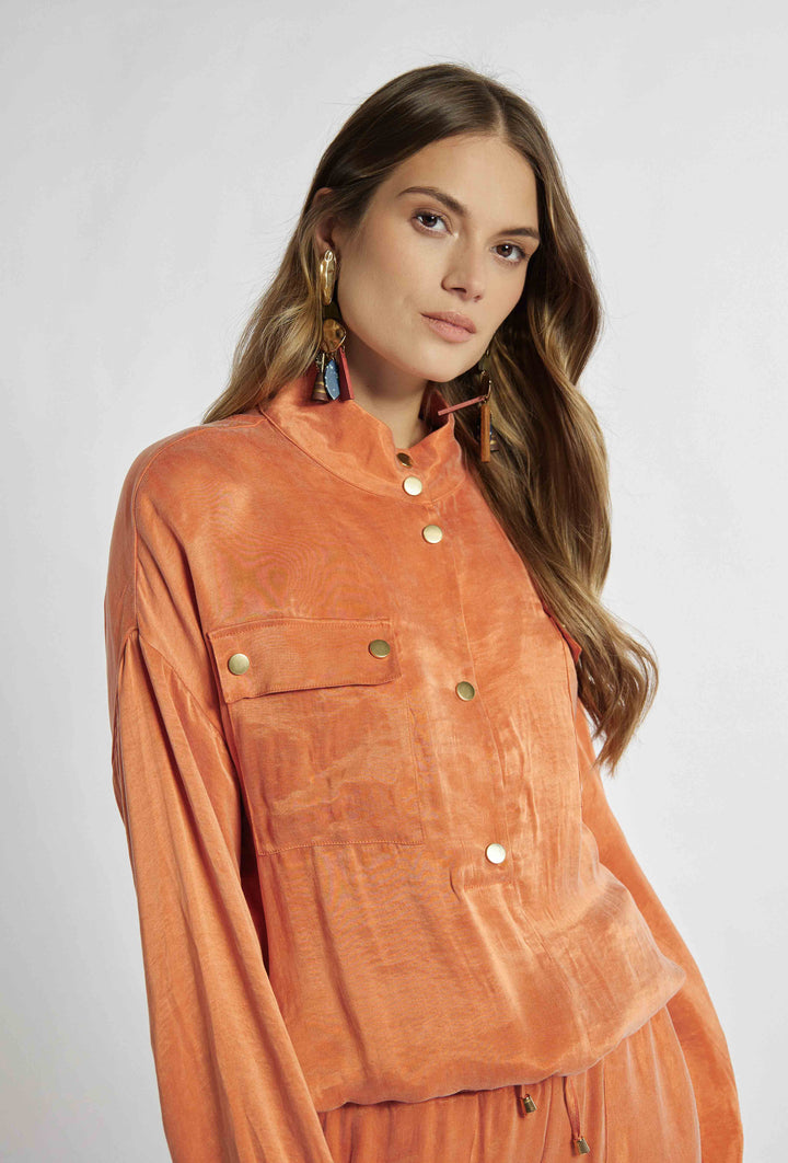 Leichtes, luftiges Sweatshirt in Orange