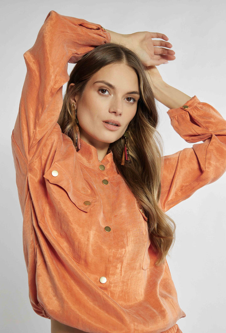 Leichtes, luftiges Sweatshirt in Orange