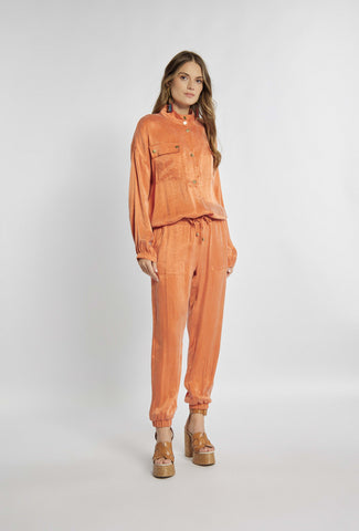 Luftige Hose in Orange