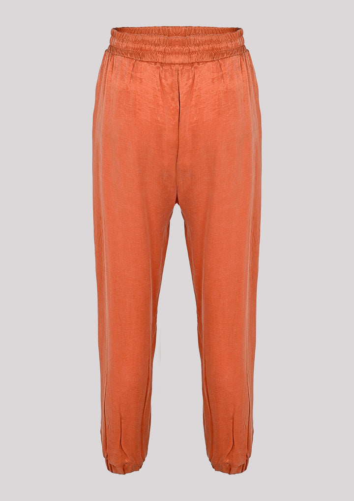 Airy pants in orange color