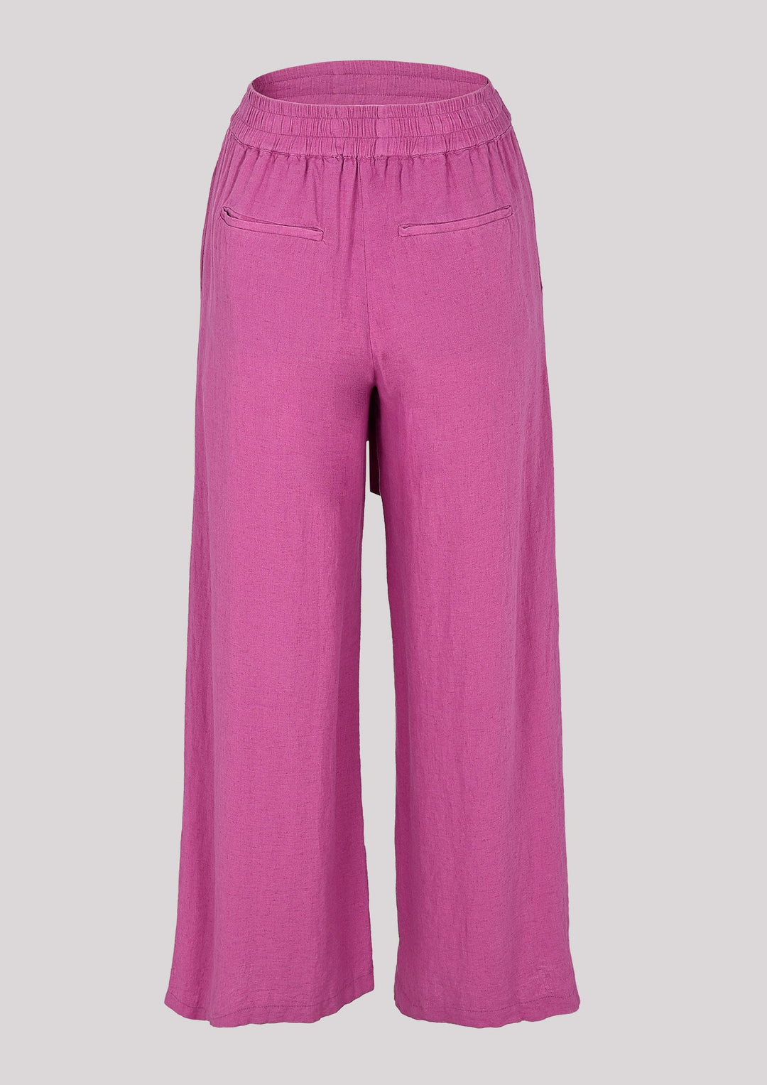Linen wide-leg pants in pink color