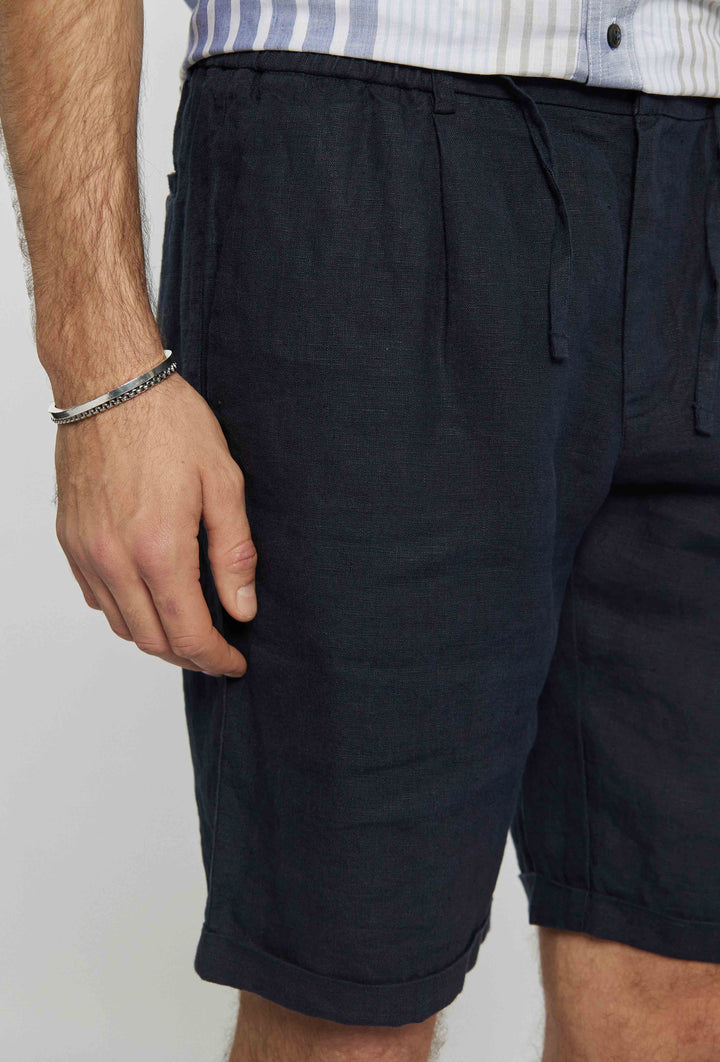 Navy blue drawstring shorts pants