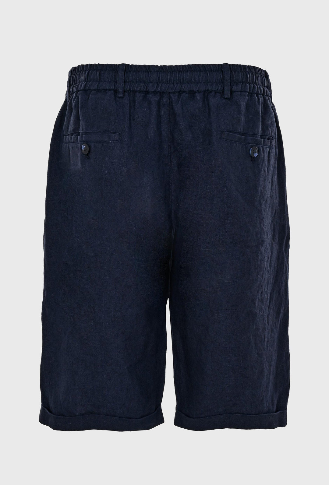 Shorts in solid navy blue color