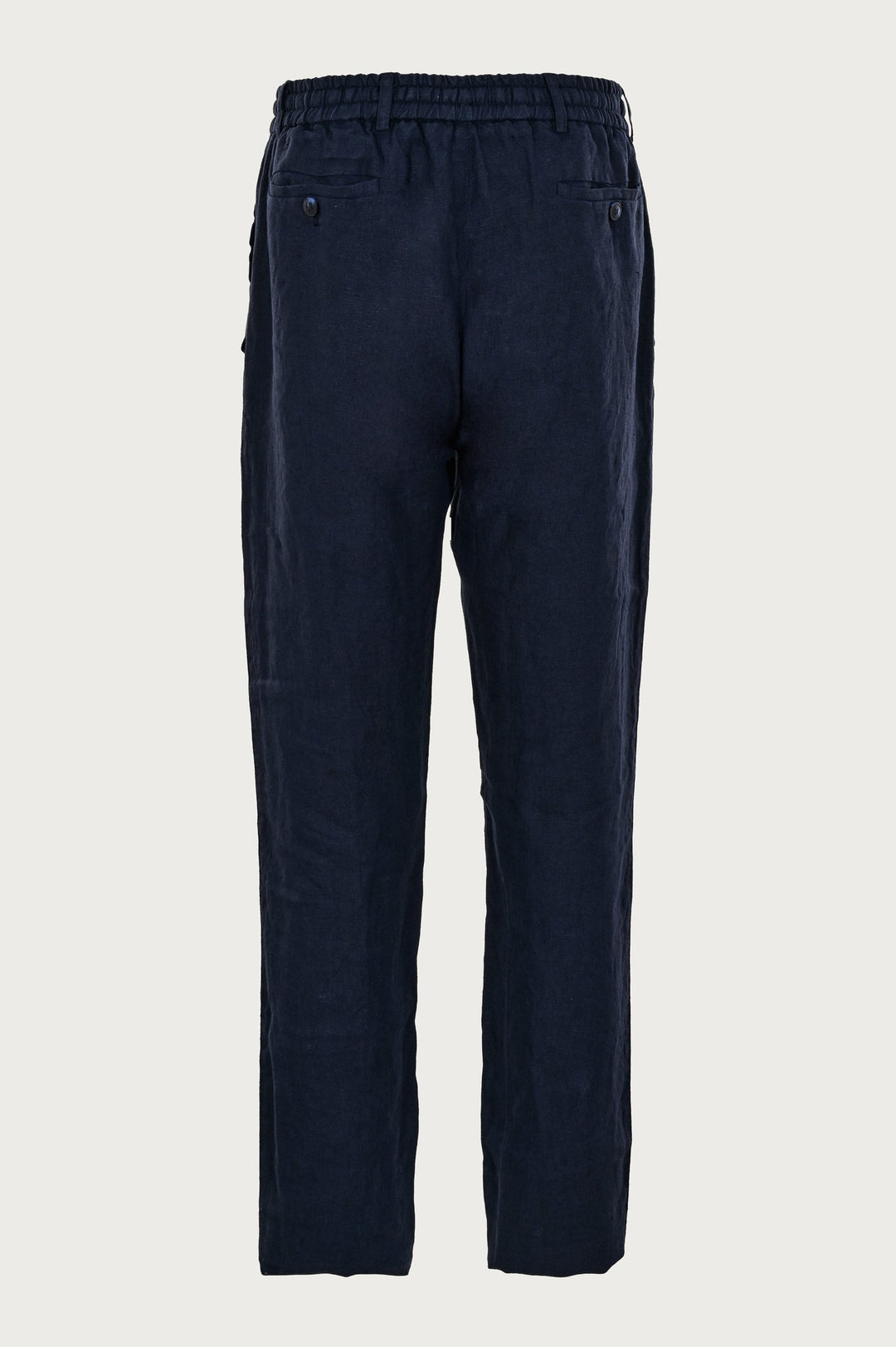 Long drawstring pants in navy blue color