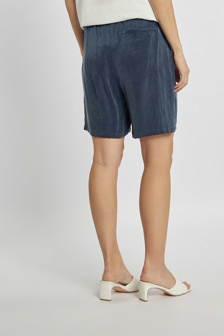 Short shorts in navy blue color