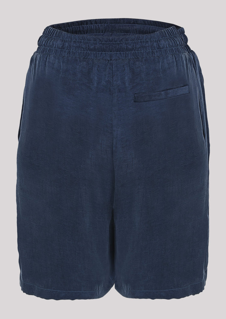 Short shorts in navy blue color