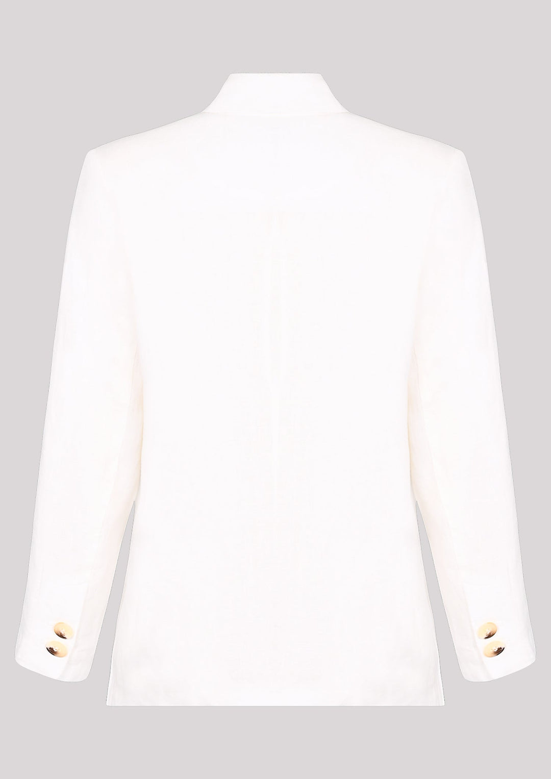 Linen unbuttoned jacket in ecru color