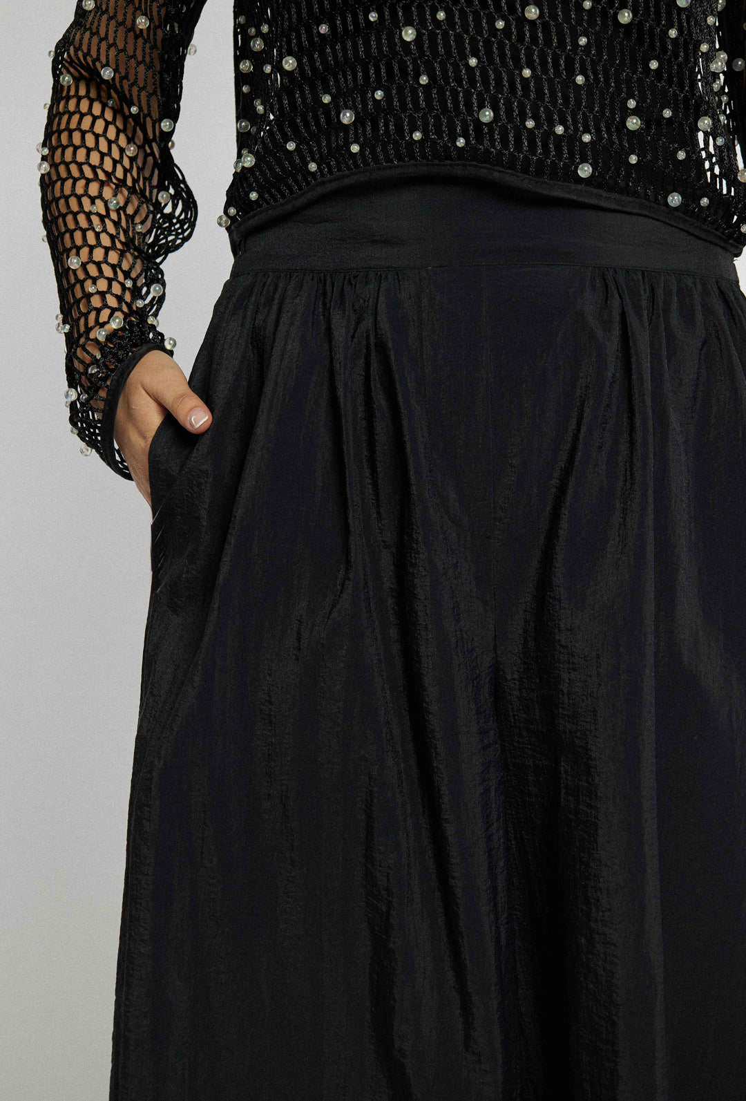 Elegante Wide-Leg-Hose in Schwarz