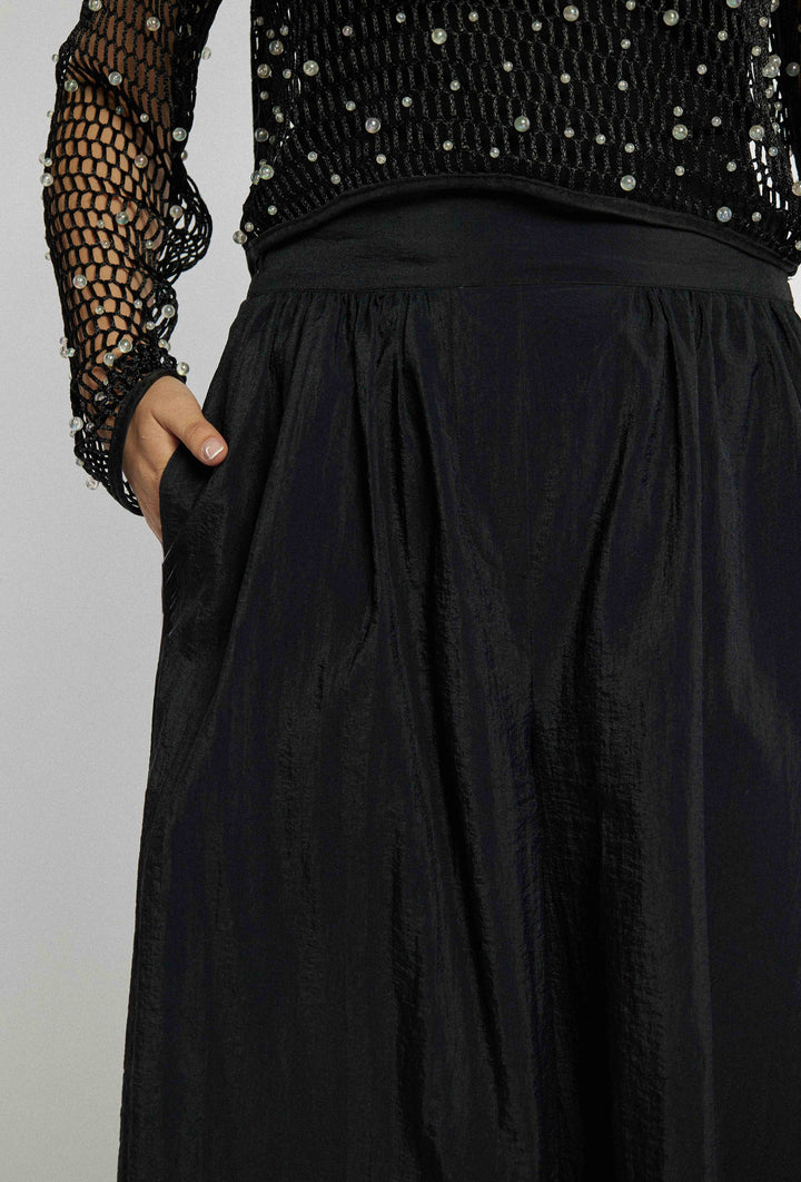 Elegante Wide-Leg-Hose in Schwarz