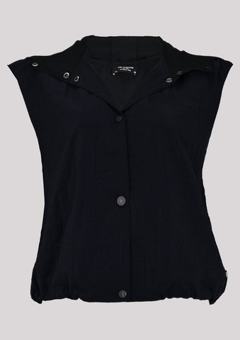 Capuchonvest in marineblauwe kleur