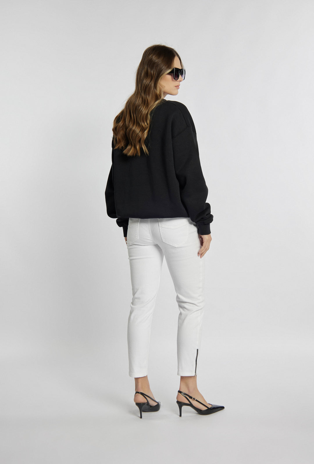 Eng anliegende Skinny-Hose in Weiß