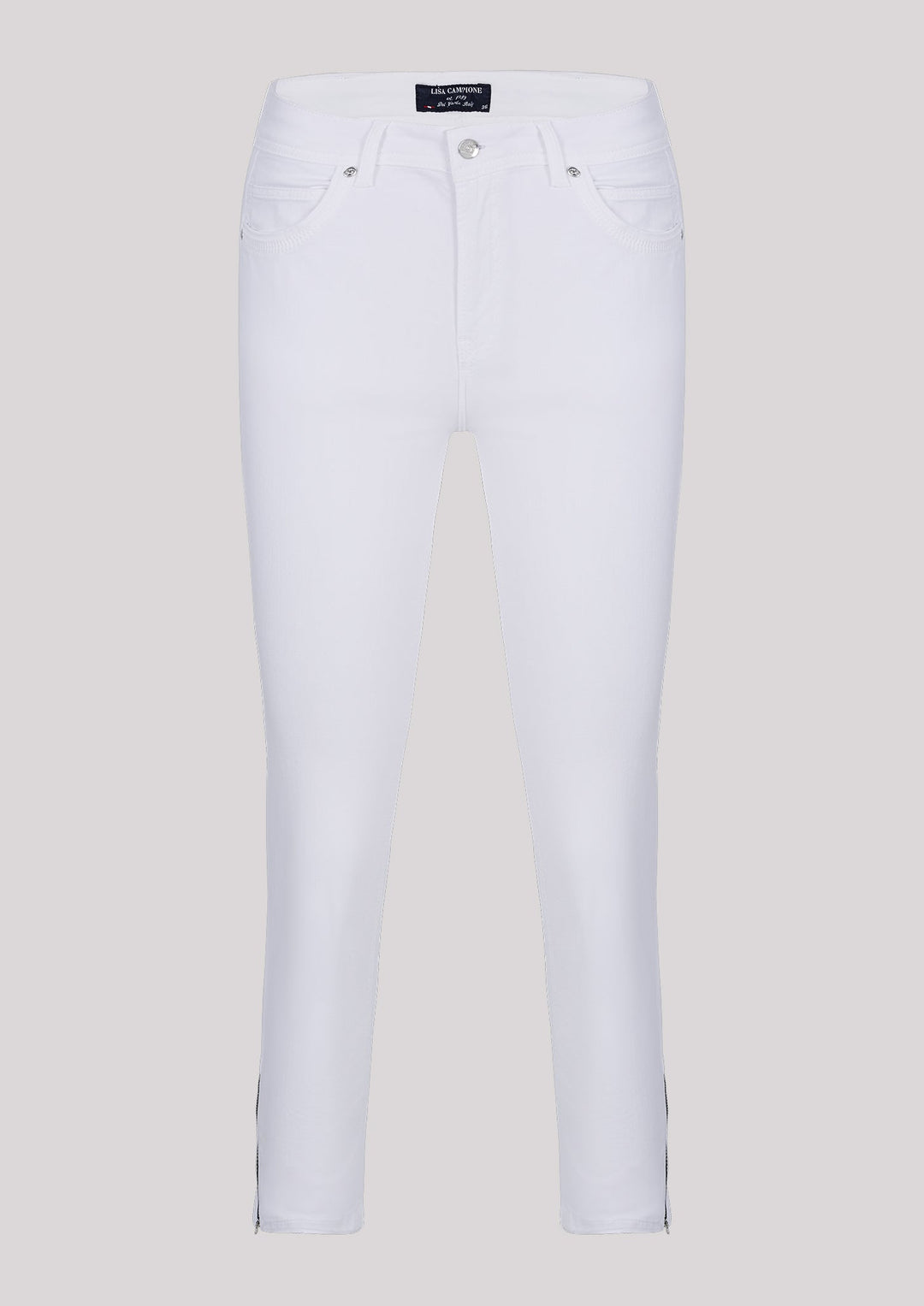 Eng anliegende Skinny-Hose in Weiß