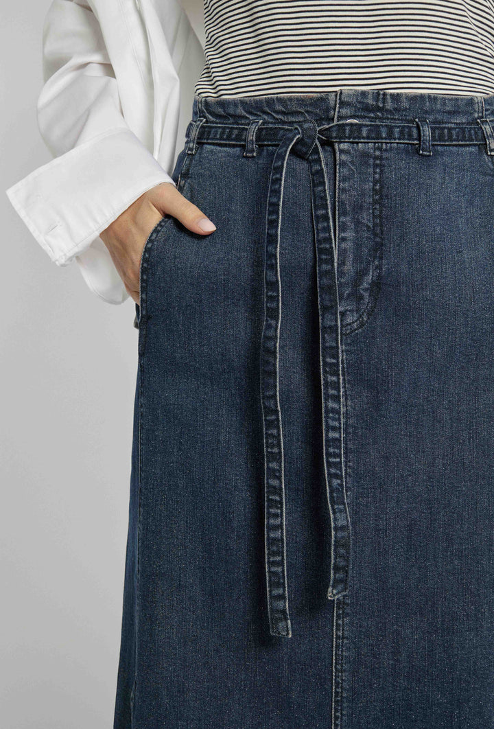 Denim midi-rok