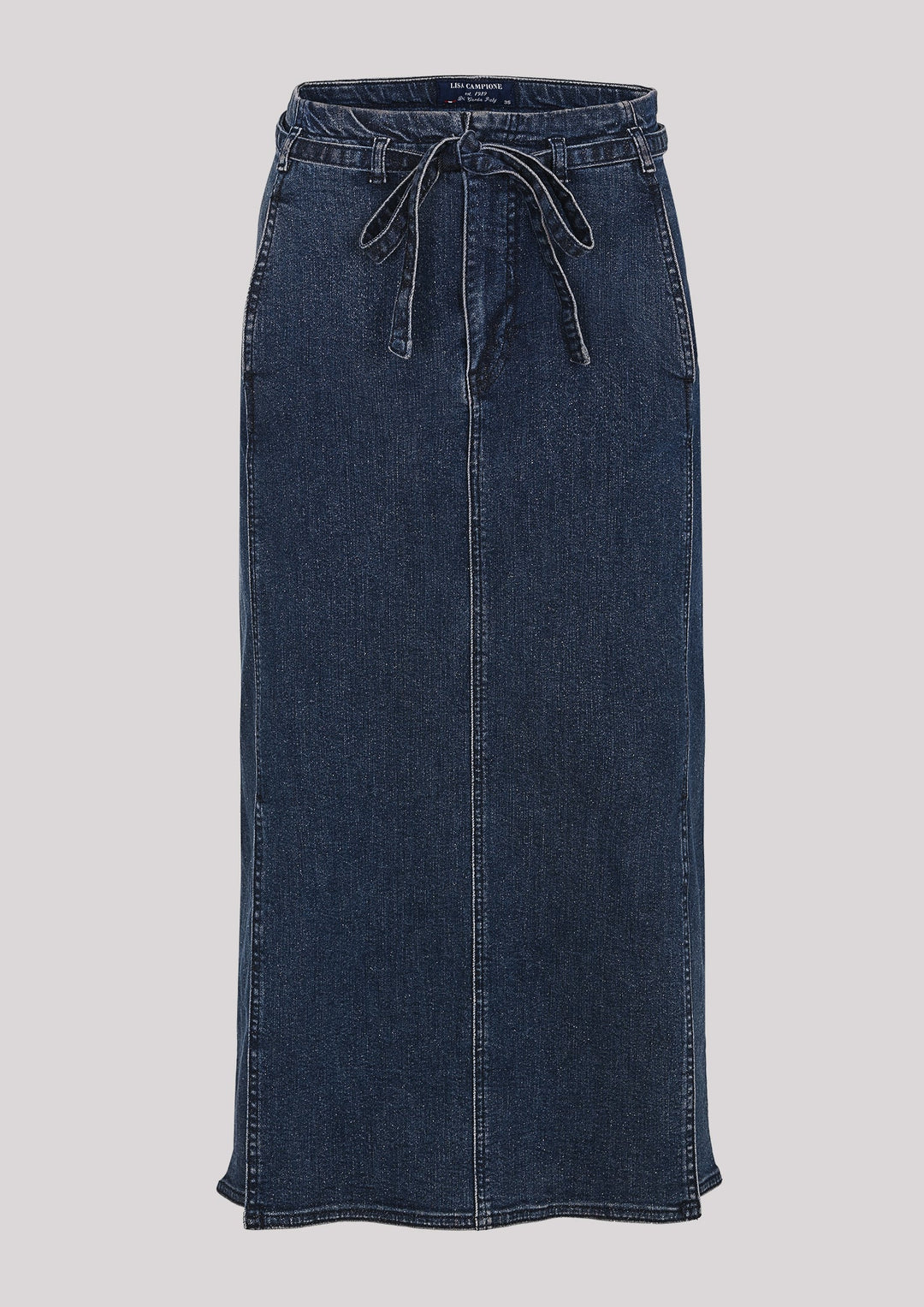 Denim midi-rok