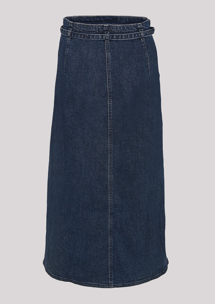 Denim midi skirt