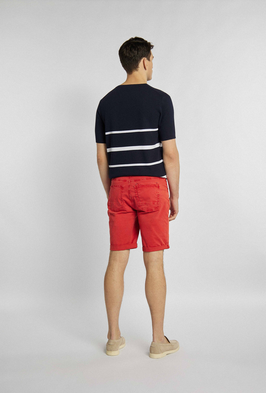 Rode bermudashorts met klassieke snit