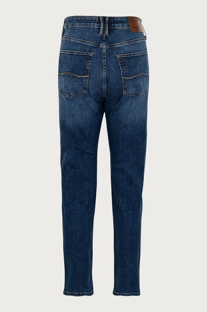 Classic men's jeans with side seams and tapered legs