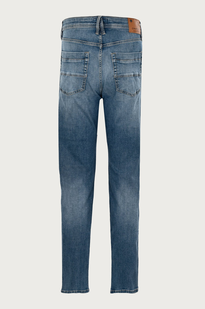 Long-legged denim pants with a classic cut