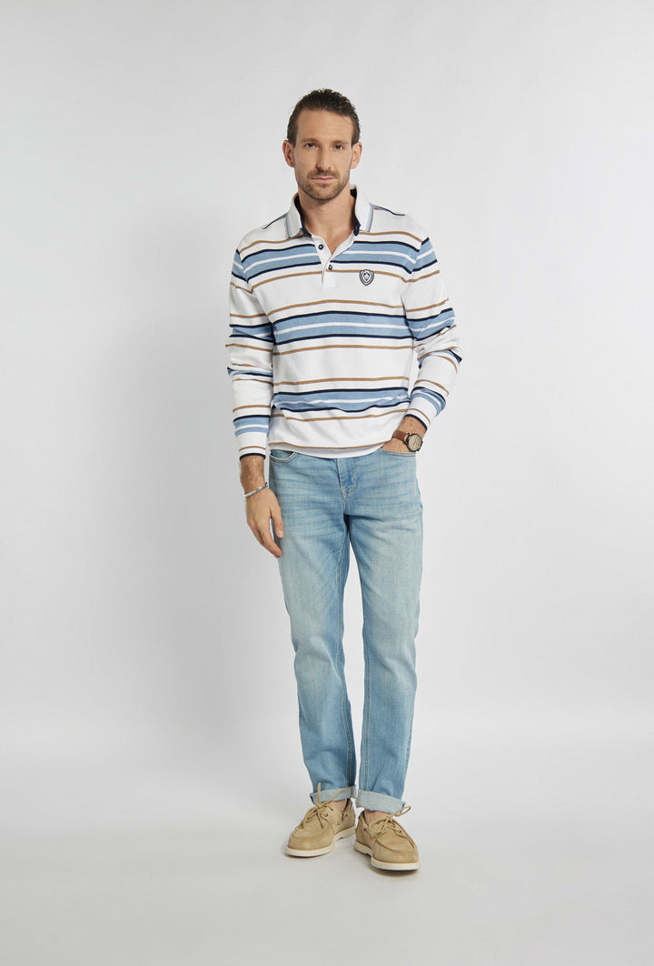 Lichte denim herenbroek met taps toelopende pijpen