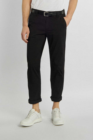 Black long pants with decorative buttons