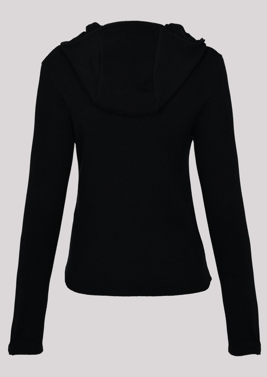 Thin button-down sweater in black color