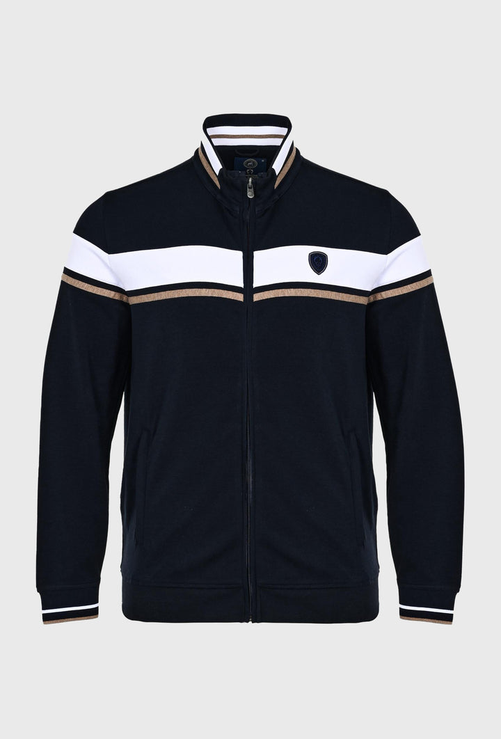 Aufgeknöpftes Sweatshirt in Marineblau