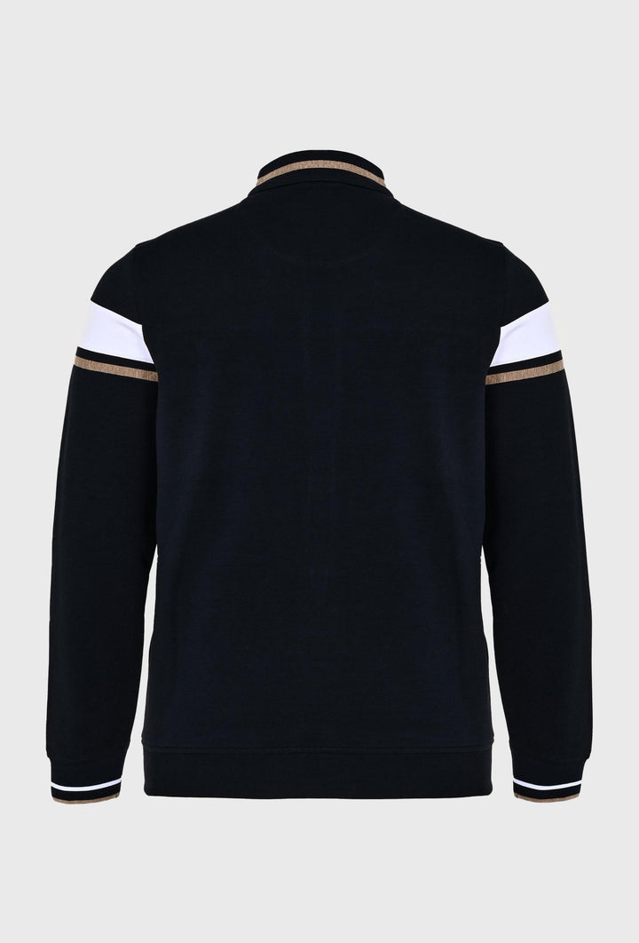Unbuttoned sweatshirt in navy blue color