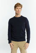 Classic Cashmere Jumper in Dark Navy