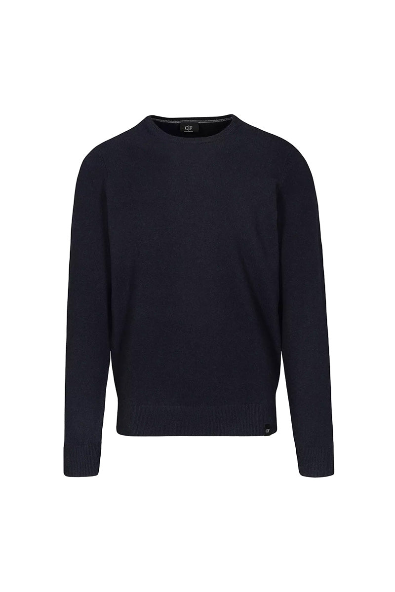 Classic Cashmere Jumper in Dark Navy