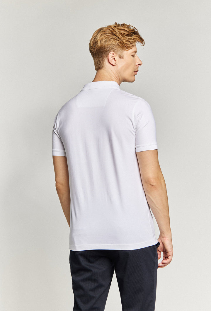 Polo 1/2 en coton pima