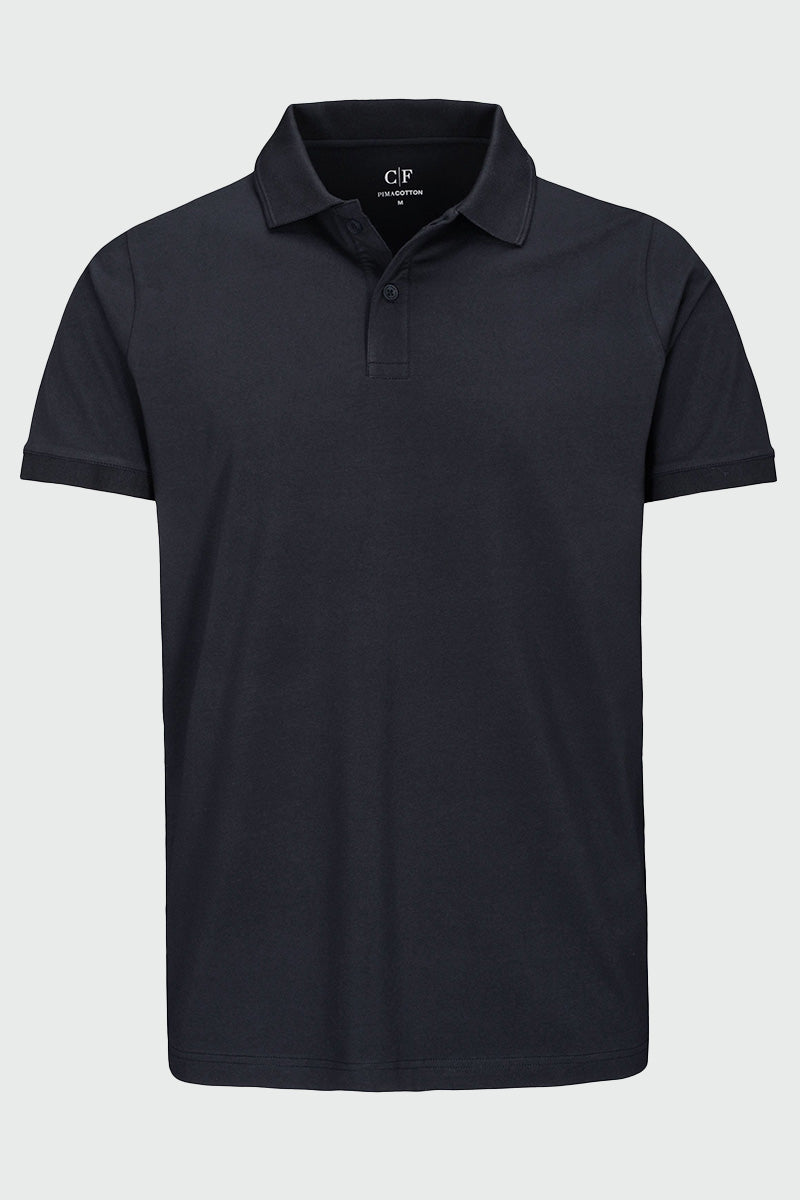 Zwarte effen polo