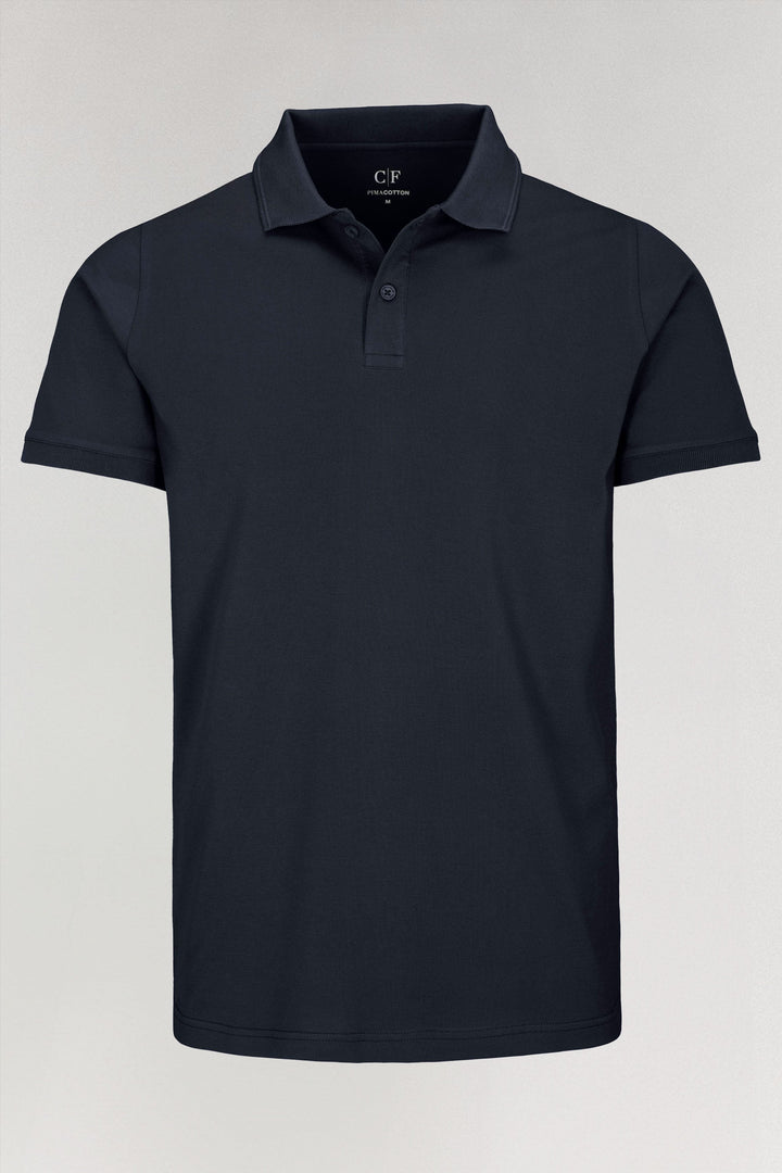 Polo 1/2 katoen in marineblauwe kleur