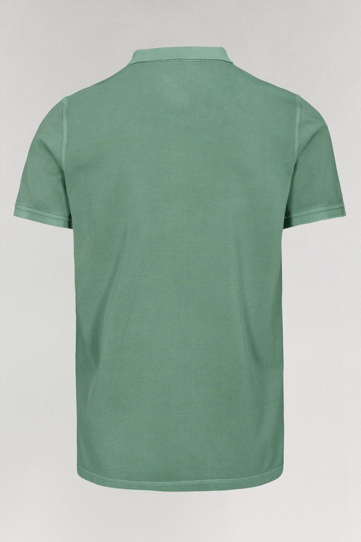Flaschengrünes Poloshirt