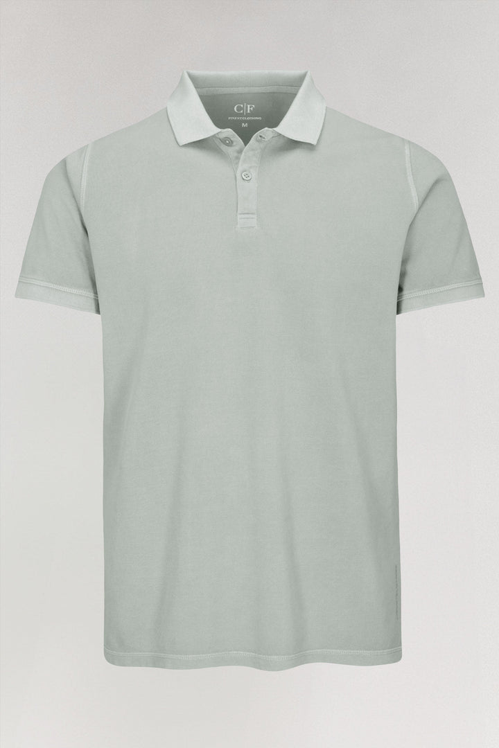 Poloshirt 1/2 piqué minimalistisch grijs