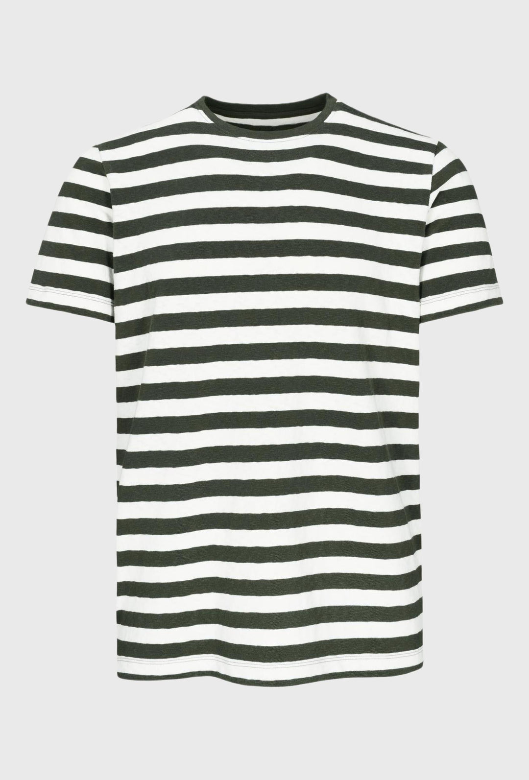 Classic men's green striped t-shirt