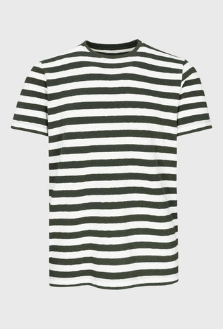 Classic men's green striped t-shirt